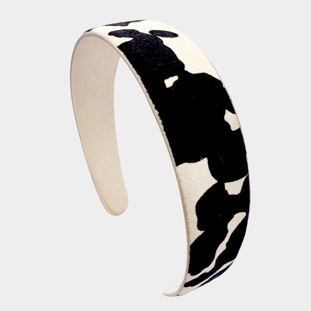 • Genuine Leather Animal Patterned Headband